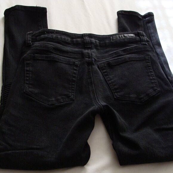 BLACK BRAND Black Wash DISTRESSED/DESTROYED "SKINNY Flex" MOTTO Jeans Sz 30/30 - Picture 3 of 5